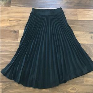 Pleated Tea Length Skirt